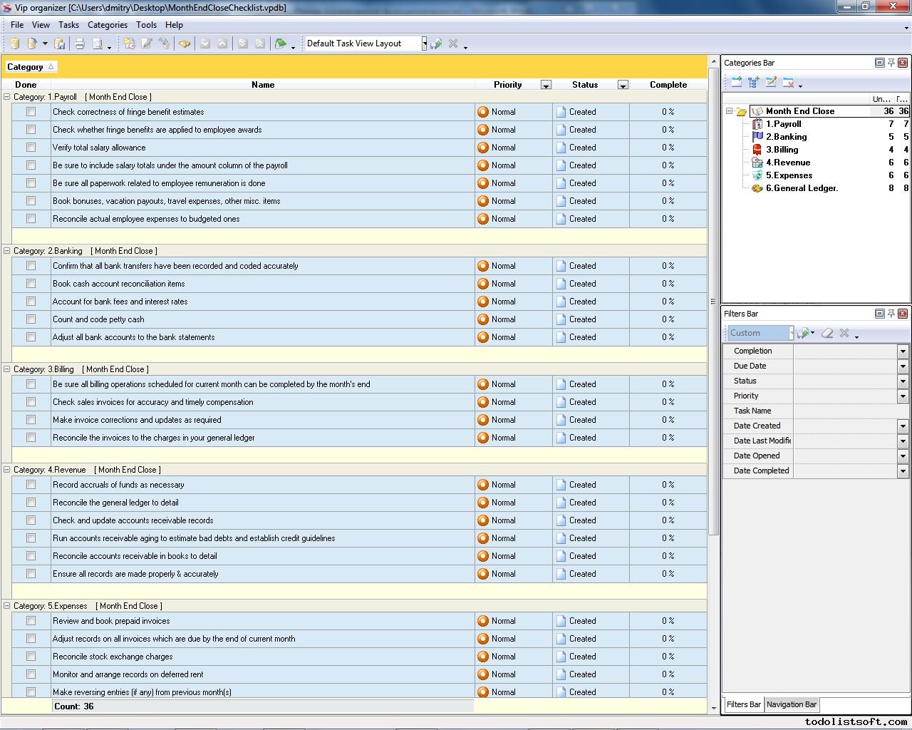 Month End Close Checklist Excel Template Free